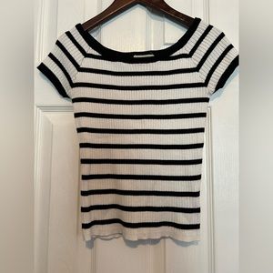 Black and white stripped sweater top